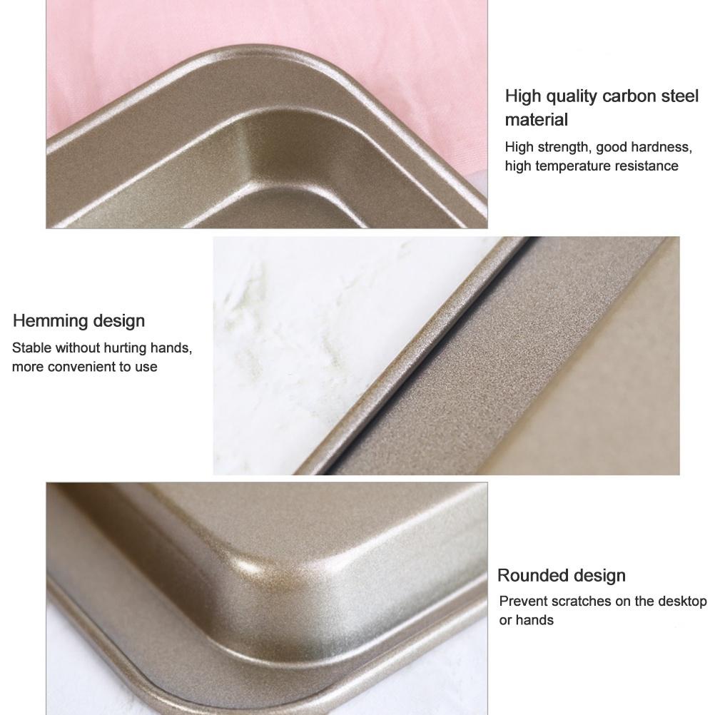 Khay Nướng Bánh Hình Chữ Nhật Chống Dính Tiện Dụng Diy