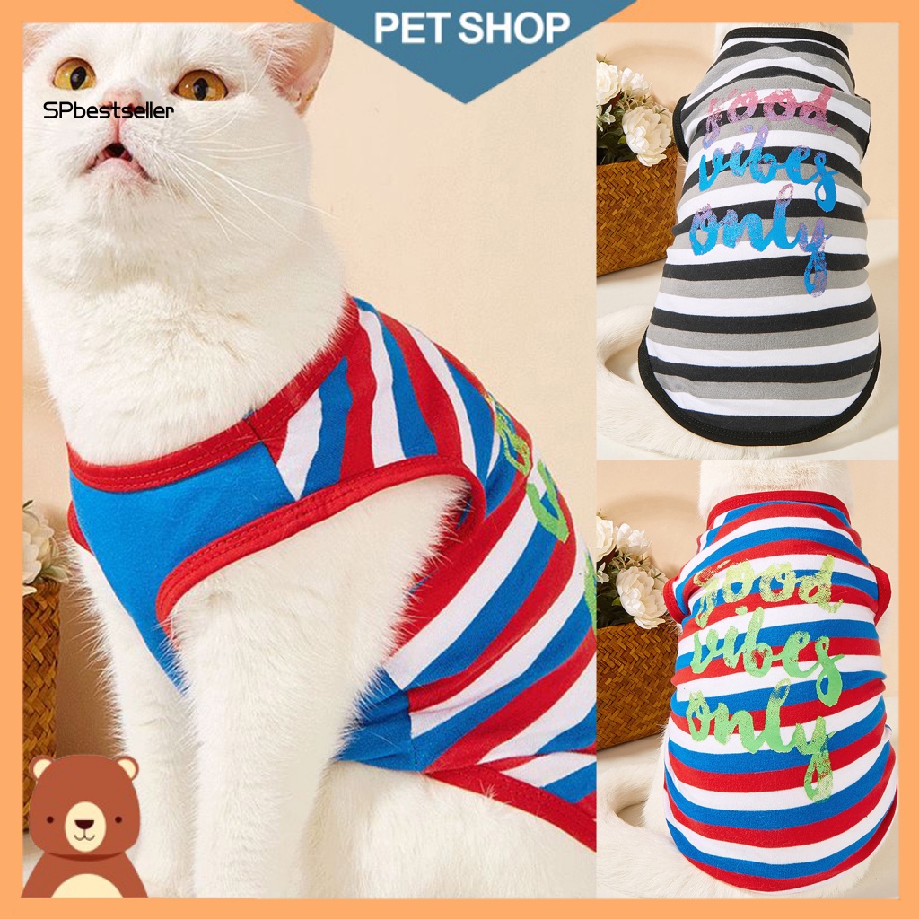 Áo Thun Không Tay Mềm Mại Họa Tiết Dễ Thương Dành Cho Thú Cưng