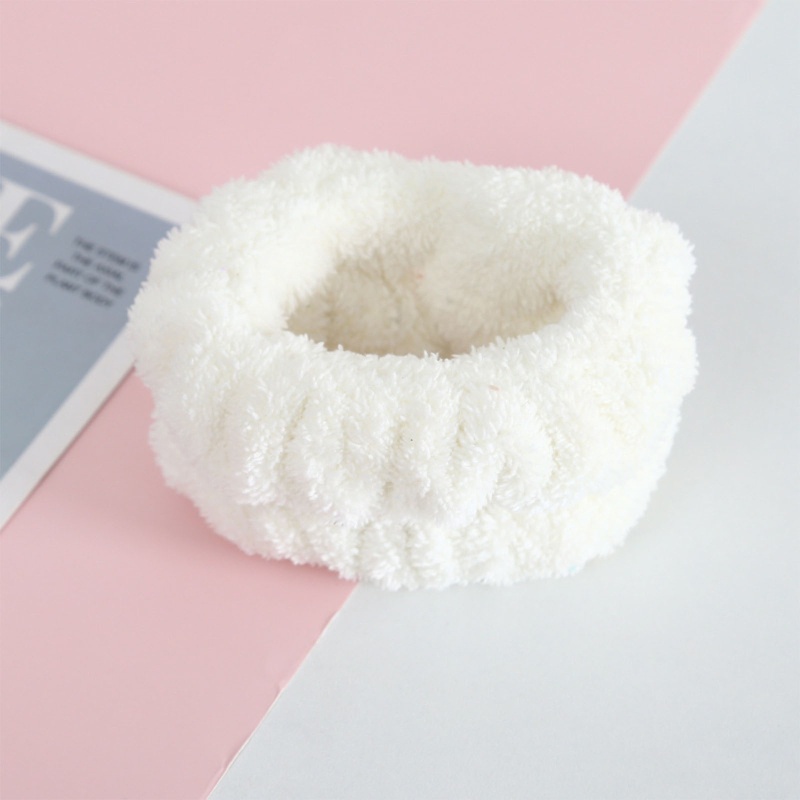 Brroa Băng Đô Vải Lông Cừu San Hô Mềm Mại Dạng Nén Dùng Khi Tắm Rửa Mặt