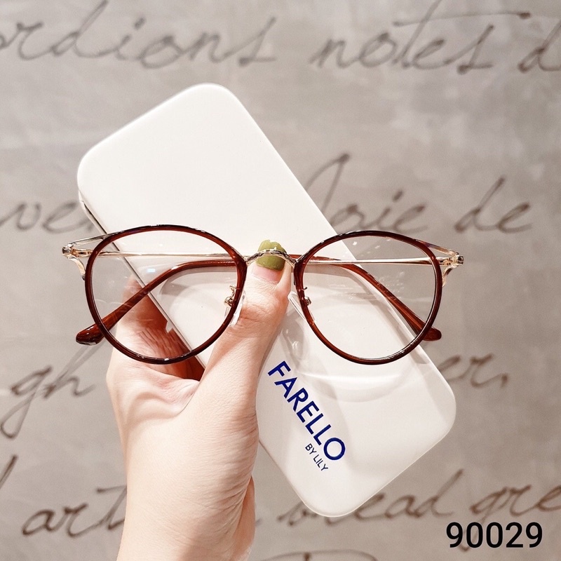 Gọng kính cận nữ Jolie Eyewearmắt mèo kim loại thiết kế phong cách màu sắc thời trang 90029