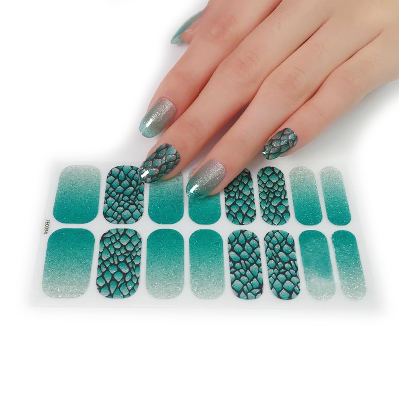 Miếng Dán Trang Trí Móng Tay Toàn Diện Họa Tiết Kaleidoscope Xinh Xắn