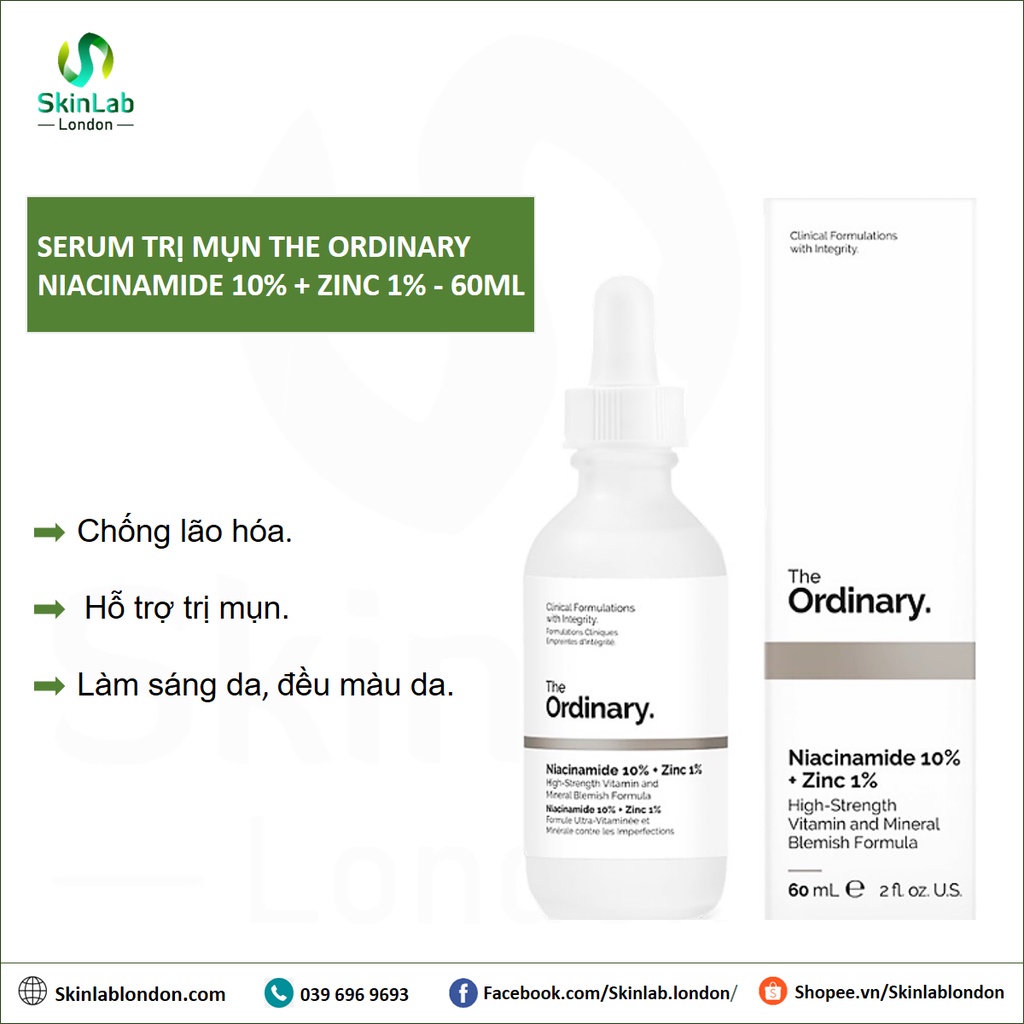 SERUM THE ORDINARY NIACINAMIDE 10% + ZINC 1%