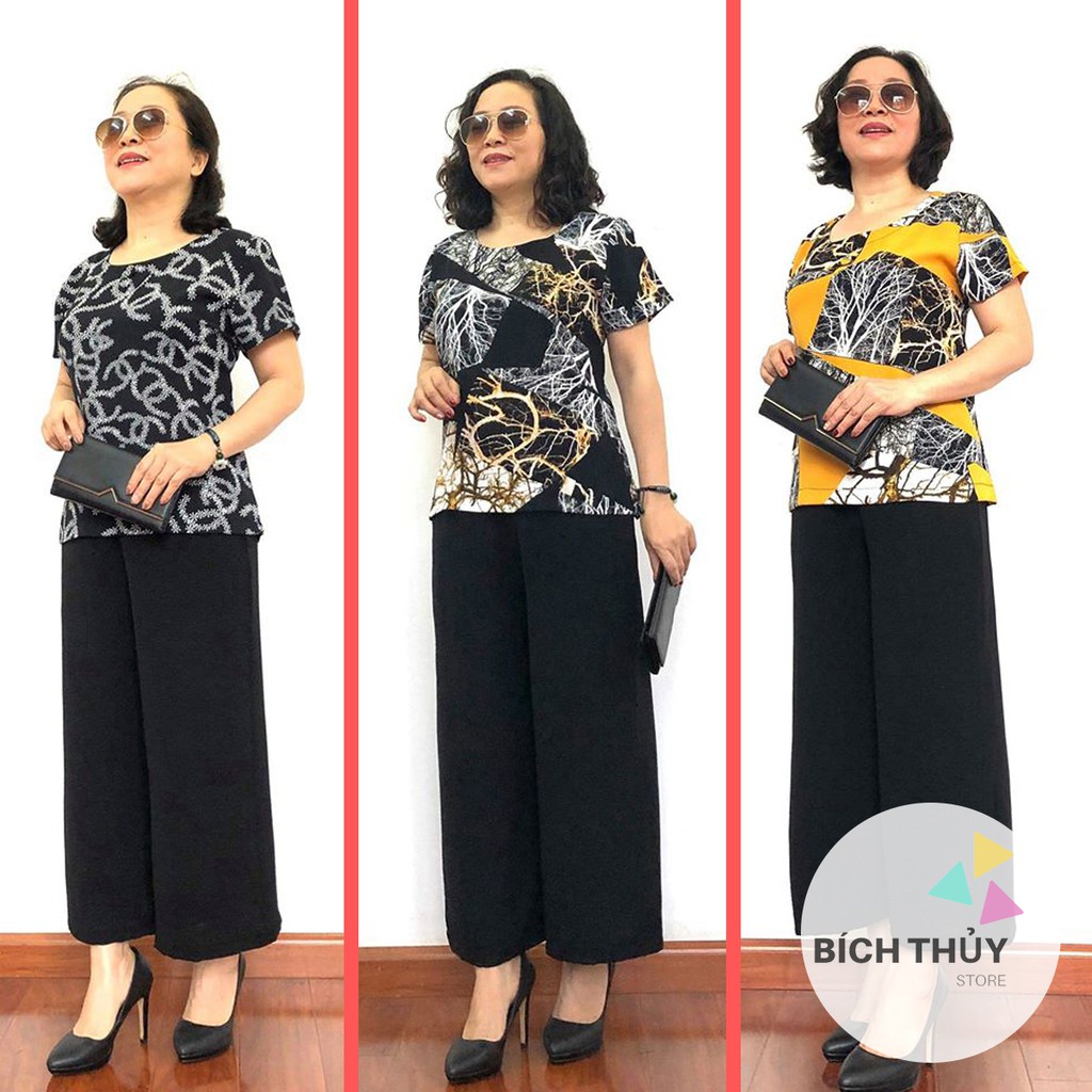 [Mã WA722 hoàn 15% xu đơn 99k] Thời trang trung niên lụa Hàn Châu - Thời trang 2020 - Bích Thủy shop