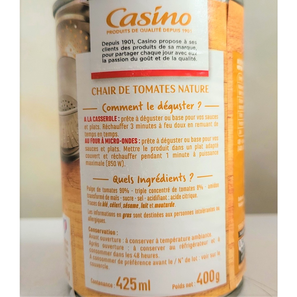 [Hộp 400g] CÀ CHUA XAY NHUYỄN NGUYÊN VỊ [France] CSN Tomato Paste