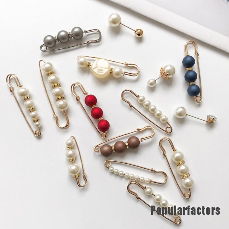 1 Ghim Cài Áo Đính Ngọc Trai Nhân Tạo Thời Trang