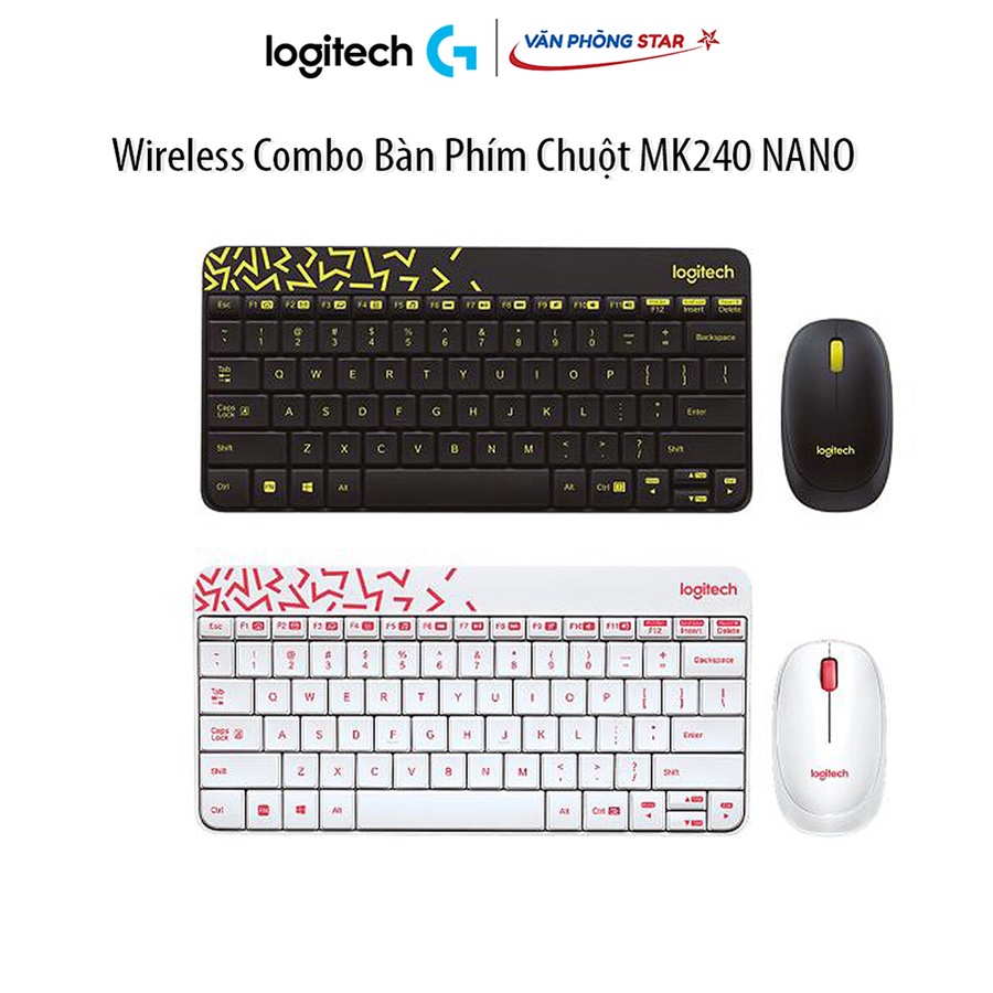 [Free Ship] Bộ bàn phím chuột không dây Logitech MK240 WIRELESS COMBO chính hãng logitech. phù hợp với mọi đối tượng