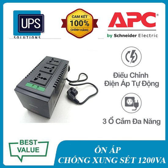Ổn Áp APC Line-R 1200VA Bộ điều chỉnh điện áp tự động 3 đầu ra đa năng 230V Indonesia - LSW1200-IND 👌APC Chính Hãng👌