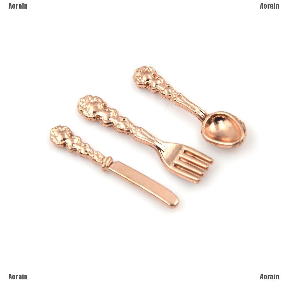 Bộ 12 Muỗng Nĩa Đồ Chơi Cho Búp Bê