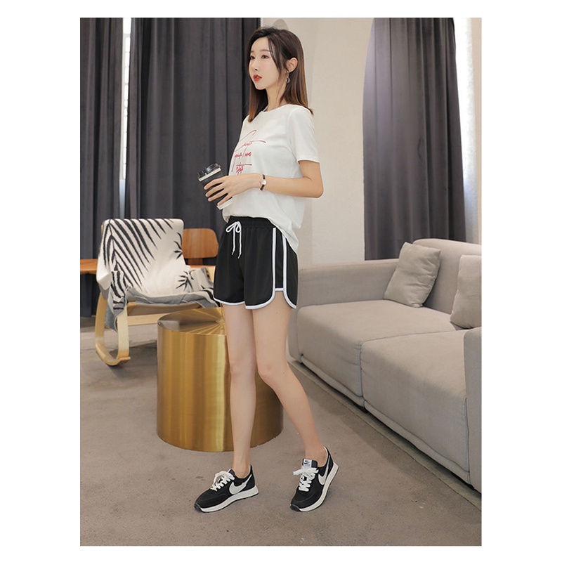 Quần ngắn thể thao lưng cao ống rộng size S-5XL tùy chọn cho nữ | BigBuy360 - bigbuy360.vn