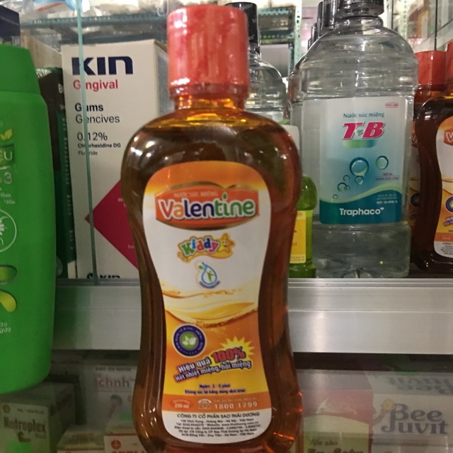 Nước súc miệng Valentine kiddy 250 ml (hôi miệng-nhiệt miệng-sâu răng-viêm lợi)