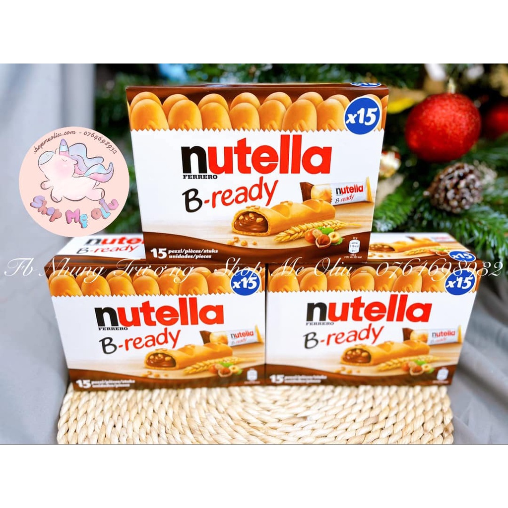 [DATE 12/2023] Bánh quy NUTELLA nhân socola hạt phỉ hộp 15 cái - Hàng Pháp