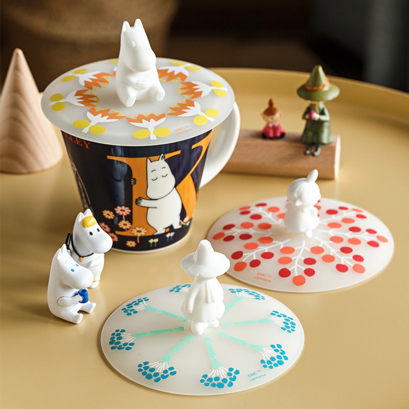 Nắp Đậy Cốc Bằng Silicon Họa Tiết Hoạt Hình MOOMIN Đáng Yêu