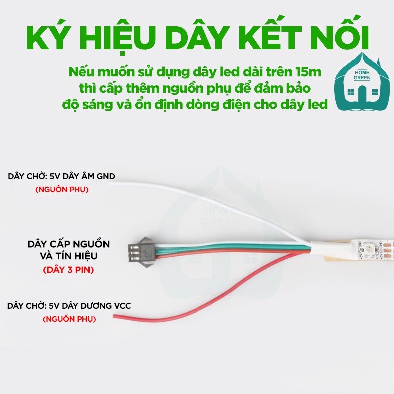 Đèn led ARGB WS2812B hiệu ứng sóng nhạc, trần sét, chỉnh từng mắt led loại 30/60/144 led/m