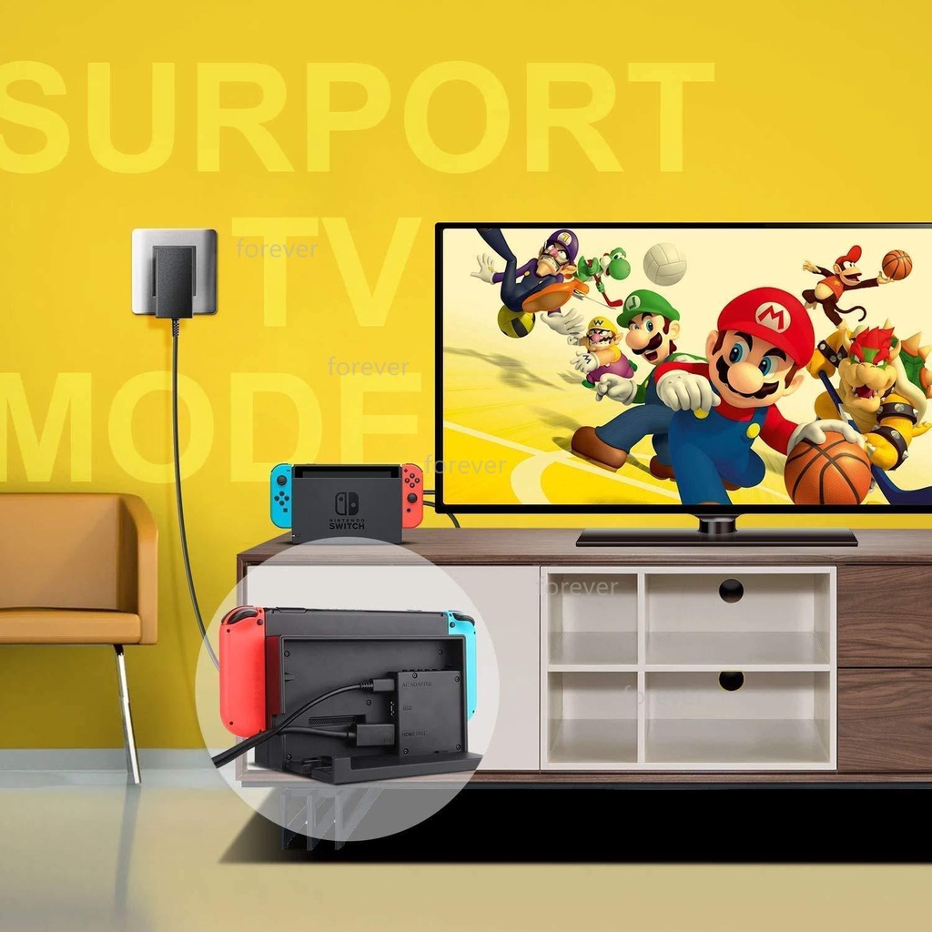 Bộ sạc nhanh 15v/ 2.6a dành cho Nintendo Switch