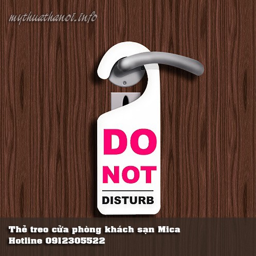 Thẻ treo cửa phòng khách sạn- Thẻ báo không làm phiền