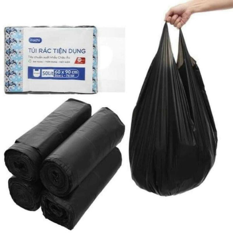 Sét 4 Cuộn Túi Đựng Rác Tự Phân Hủy Soji Inochi 10 lít, 25 lít, 50 lít