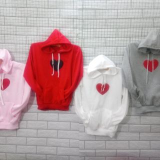 Áo hoodie nỉ thêu hình tim siêu cute