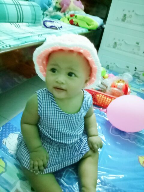 SET NÓN VÀ GIÀY CHO BÉ GÁI  MÀU CAM NGỌT