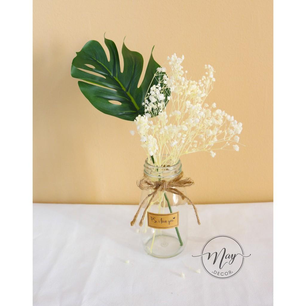 Hoa lá giả, Cành lá rùa, hoa điểm trang trí,chụp ảnh sản phẩm dài 20,25,30cm