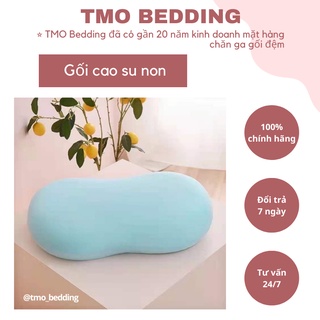 Gối cao su non tự nhiên TMO Bedding, chống đau mỏi vai gáy, gối mềm, đàn hồi tốt
