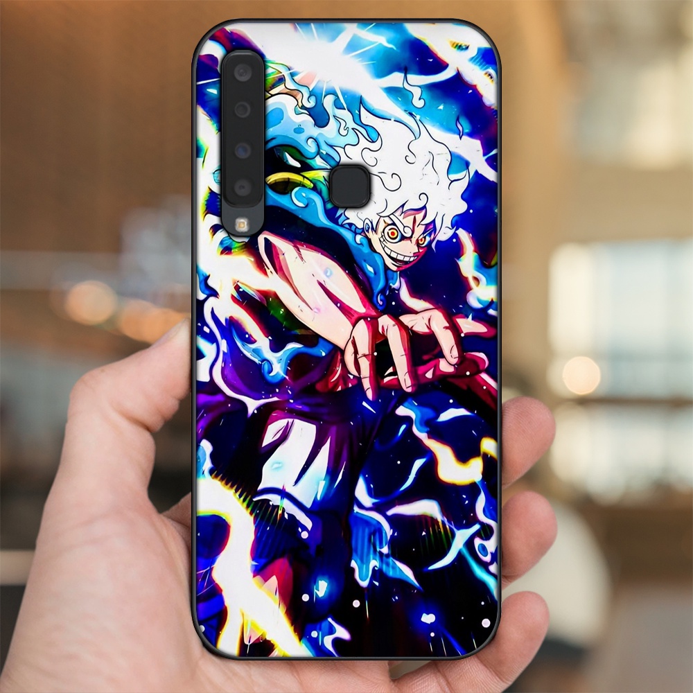 Ốp lưng Samsung A9 2018 viền đen in hình Luffy One Piece