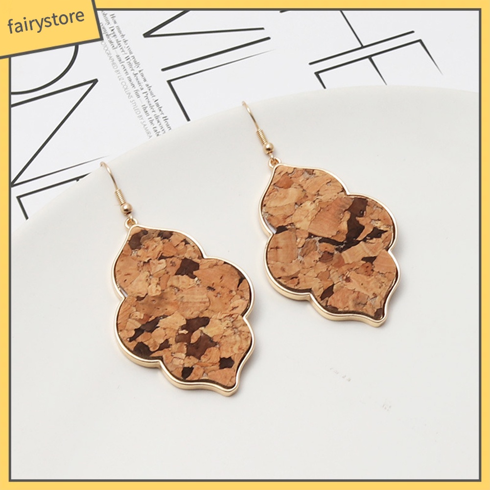 Bông Tai Mặt Tròn Họa Tiết Da Báo Thời Trang Cho Nữ