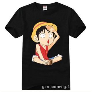 Áo thun anime Luffy đen