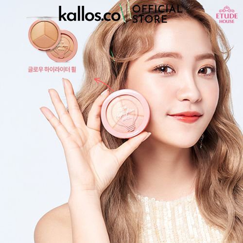 [TEM + BILL CHÍNH HÃNG] Phấn Bắt Sáng Etude House Glow Highlighter Wheel, Tạo Khối Etude House Gradation Contour Wheel