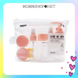  Xukashop  Bộ chiết mỹ phẩm du lịch Mieivc Hàn Quốc 5 món kèm phụ kiện và túi đựng 