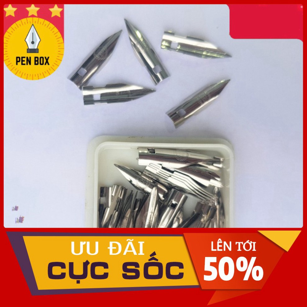 Ngòi Bút Máy Thay Thế-Ngòi Trắng Thanh Đậm, Êm Trơn - Dùng Cho Các Mã Bút Mài Thầy Ánh Sh 003, 005, 006, 008, 007, 021