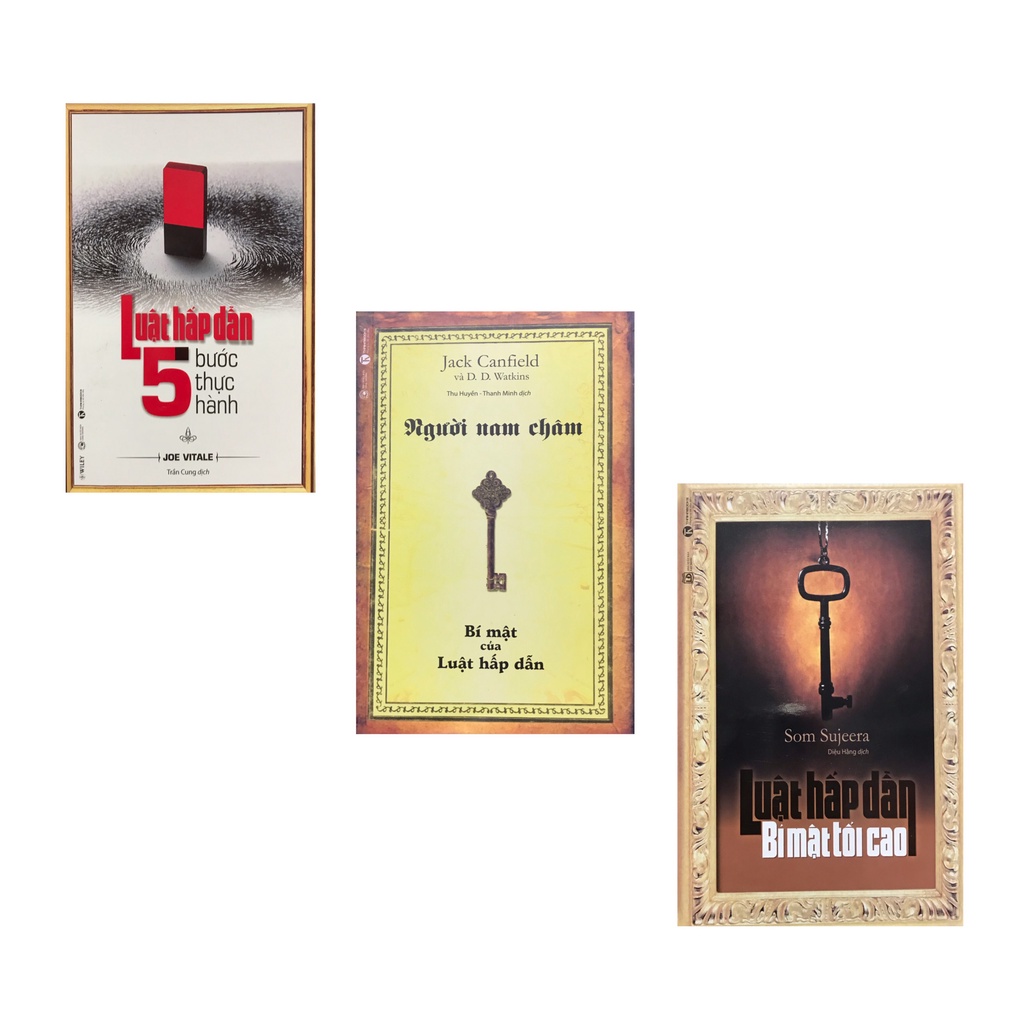 Sách - Combo Người nam châm + Luật hấp dẫn bí mật tối cao + Luật hấp dẫn 5 bước thực hành ( Thái Hà )