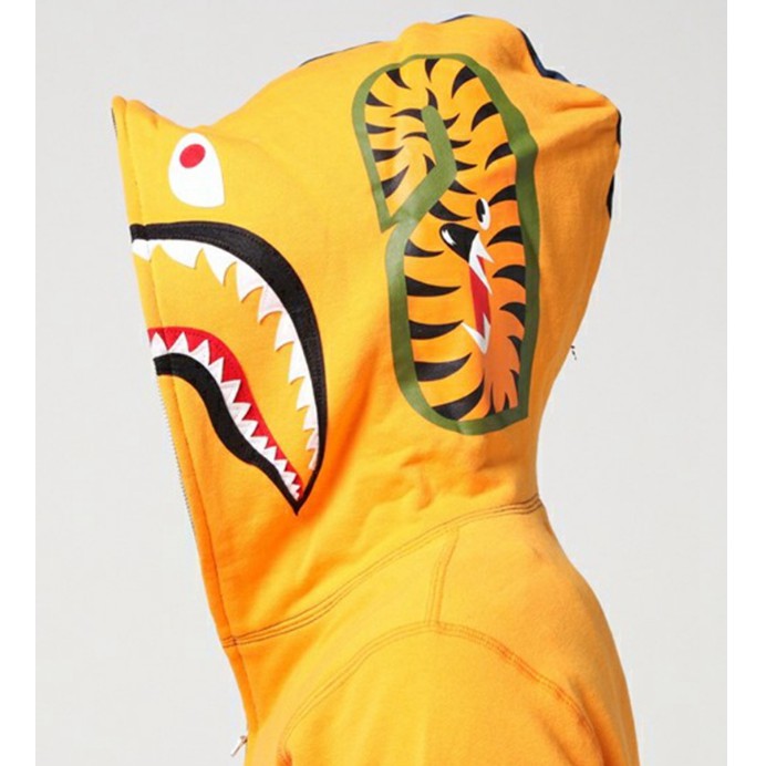 Mới Áo Hoodie BAPE Shark Họa Tiết Rằn Ri