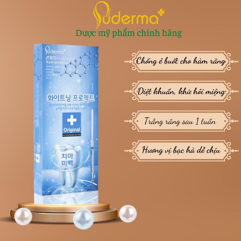 Puderma Eco Whitening Gel Plus Làm Trắng Răng, Chăm Sóc Răng Miệng Tiết Kiệm, An Toàn Hiệu Quả Trong 1 Tuần Sử Dụng,