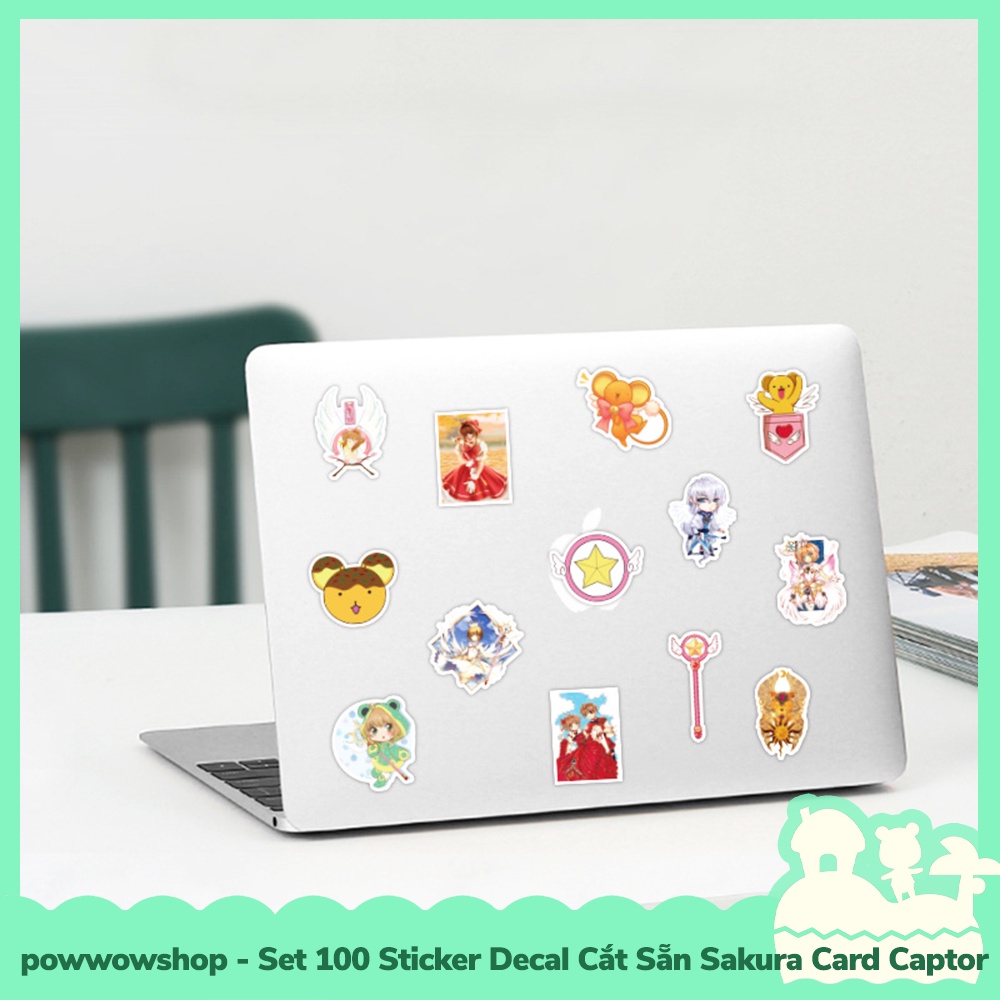 [Sẵn VN - Hỏa Tốc] Set 100 Sticker Mini Decal Dán Trang Trí Vật Dụng Mẫu Anime Manga Sakura Card Captor Collectible Cute