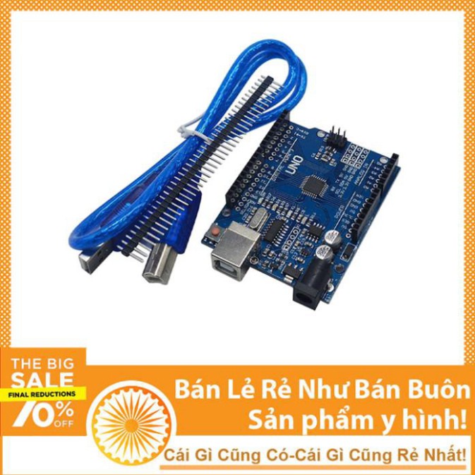 Kit Arduino R3 Chip Dán Giá Rẻ - Tặng Kèm Cáp Nạp Code