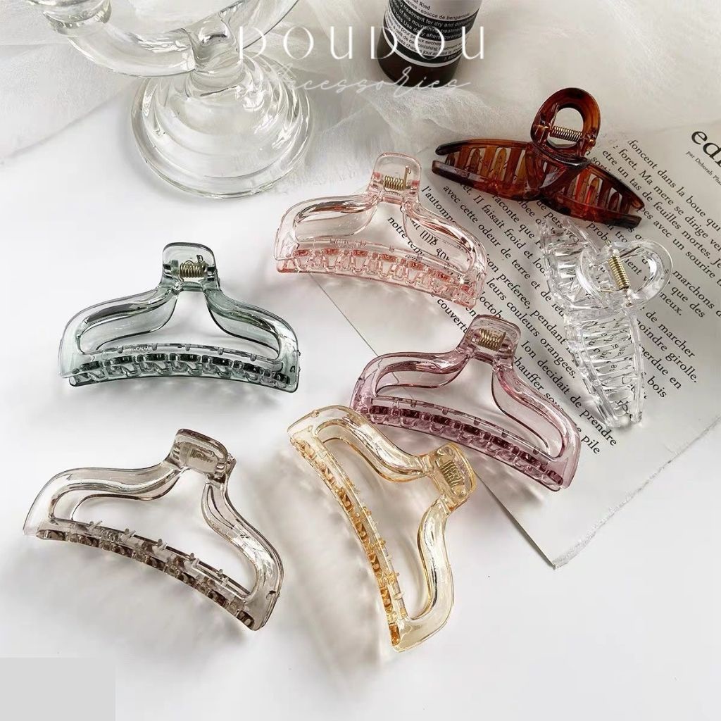(XẢ KHO THANH LÝ) Phụ kiện kẹp tóc xinh DOUDOU Cặp tóc Kẹp càng cua Hàn Quốc cỡ lớn cho nữ đuôi cá hot trend ZJ034