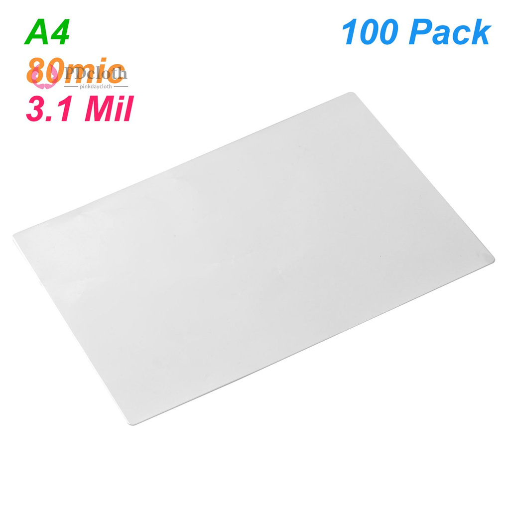 A4 Laminating Film Pouches Protection Sheet 4.9mil 100pc/set for Photo Paper Document Laminating Home Office Supply