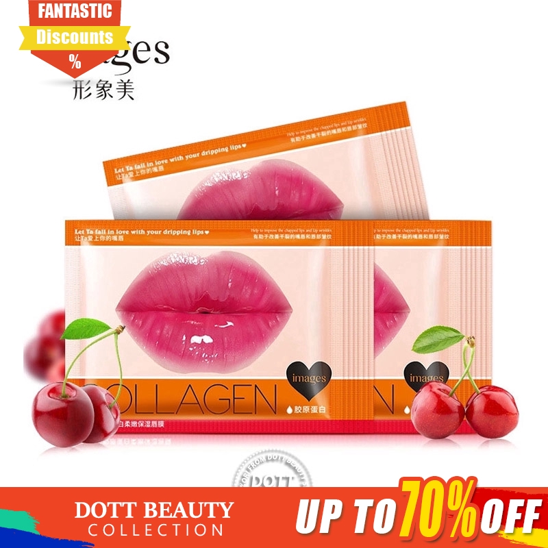 Mặt nạ dưỡng môi collagen hương trái cây giúp tẩy tế bào chết giữ ẩm và làm nhạt viền môi