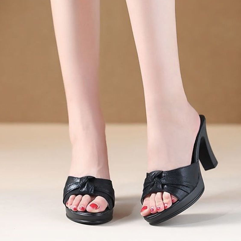 Dép Cao Gót Hở Ngón Phong Cách Thời Trang Hàn Quốc Dành Cho Nữ