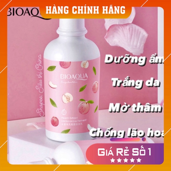 Sữa Dưỡng Thể 𝑭𝒓𝒆𝒆𝒔𝒉𝒊𝒑 Sữa Dưỡng Thể Trắng Da Tinh Chất Đào BIOAQUA Mã BQY67963