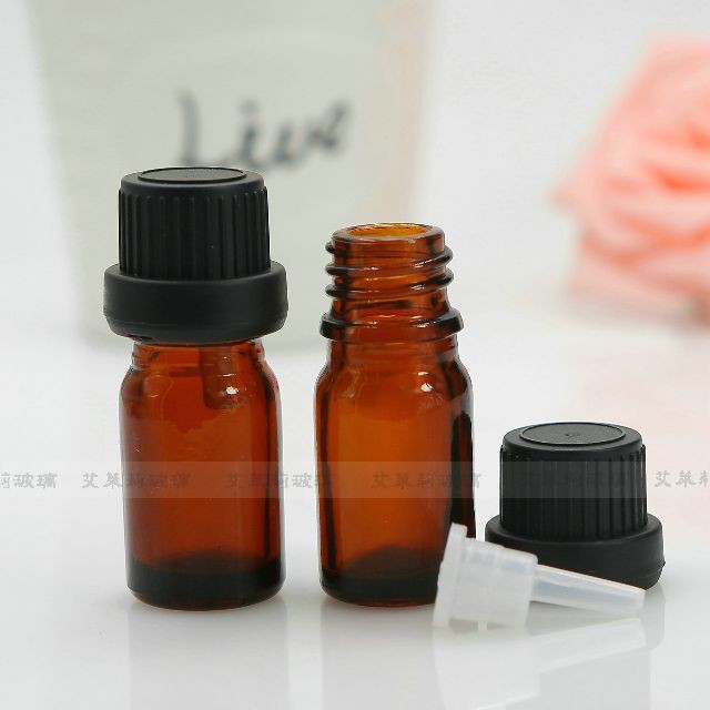 [5ml/10ml] Chai lọ đựng tinh dầu thủy tinh nắp vặn đen chiết serum