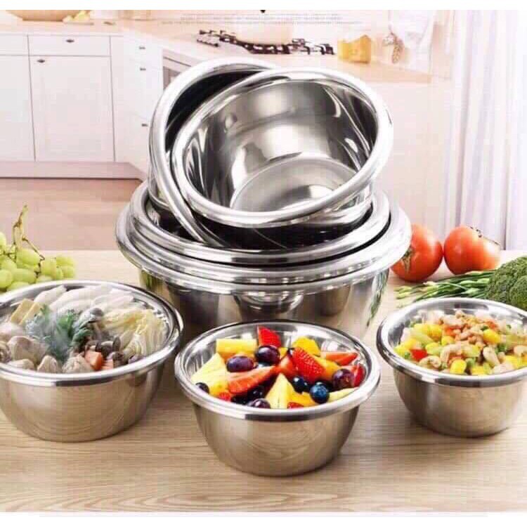 👍👍SET 5 MÓN RỔ VÀ CHẬU INOX