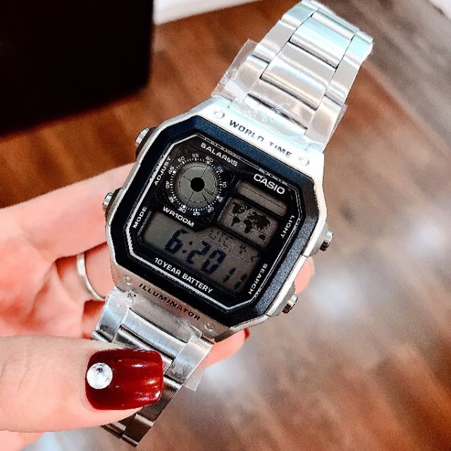 Đồng hồ nam Casio World time chính hãng pin bền 10 năm