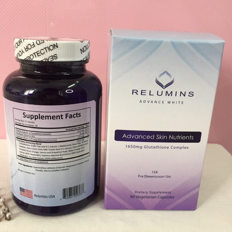 Viên Uống Trắng Da Relumins Advance White 1650mg 90 Viên của Mỹ - giảm mụn nám, da tráng Hồng