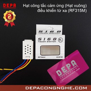 Hạt Công Tắc Cảm Ứng Điều Khiển Từ Xa S168 mặt Sino (RF 315Mhz)