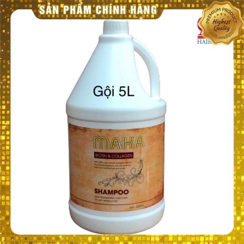 Dầu gội MAKA can 5lít chuyên dùng cho slon  tóc siêu mềm mượt