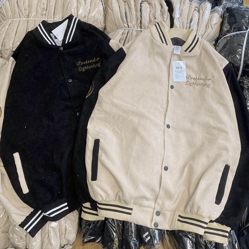 Áo Khoác Bomber Nhung Tăm Unisex [ CAM KẾT CHUẨN ĐẸP HÌNh THẬT 100% ] - ĐĂNG QUANG FASHION