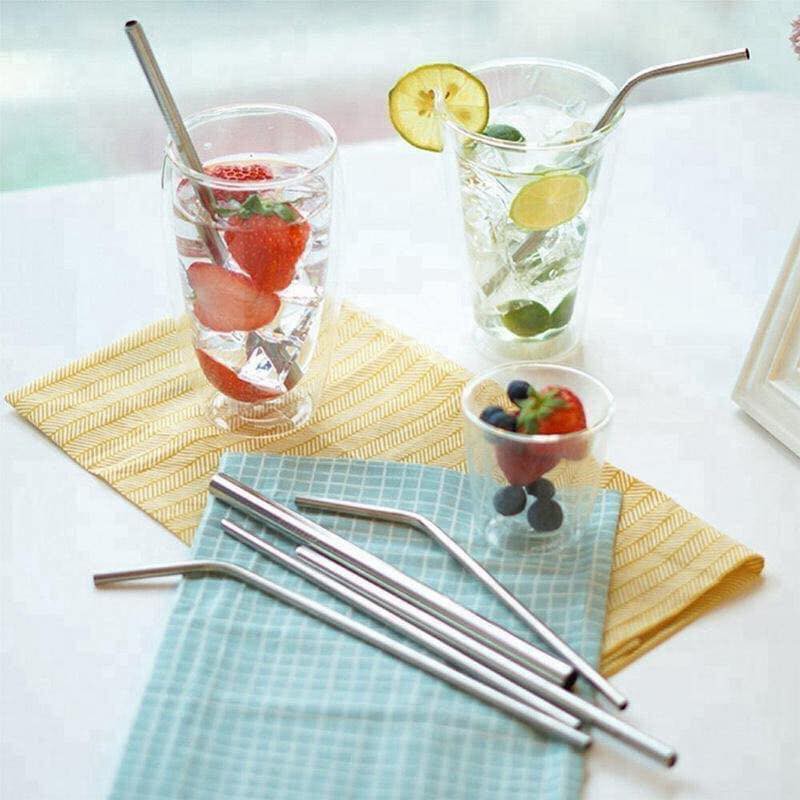 Set 6 ống hút inox Profissimo kèm 1 chổi cọ rửa siêu tiện dụng hàng Đức