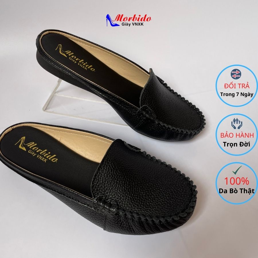 Giày Sabo Nữ Màu Bò Đế Bệt 2p Morbido M505 - Giày Sục Nữ Da Bò Thật Cao Cấp - Giày Sục Nữ Trung Niên