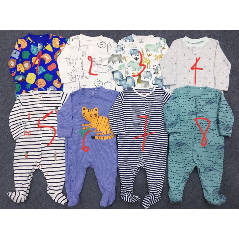 Sleepsuit bộ body dài tay hãng Next dư xịn cho bé trai